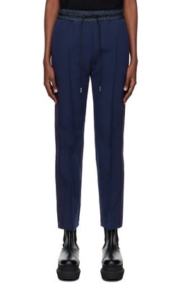 sacai Navy Pinched Seam Trousers