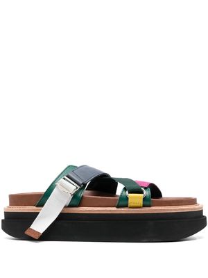 sacai open-toe strap-detail sandals - Black