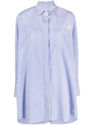 sacai oversized cotton shirt - Blue