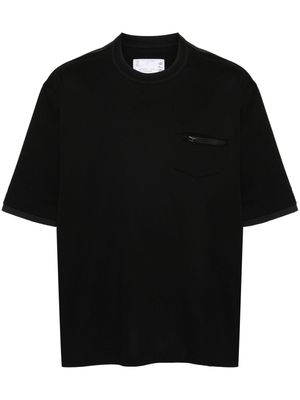 sacai panelled-design T-shirt - Black