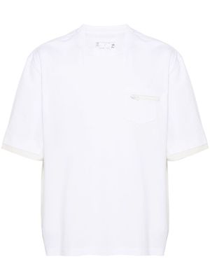 sacai panelled-design T-shirt - White