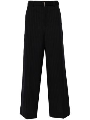 sacai pinstripe-pattern trousers - Blue