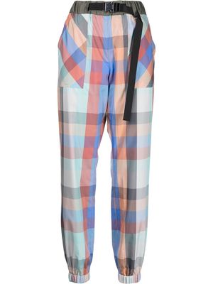 sacai plaid-pattern tapered trousers - Multicolour