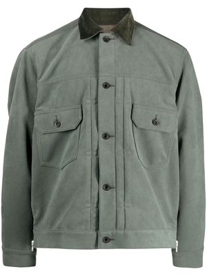 sacai plain cotton shirt jacket - Green