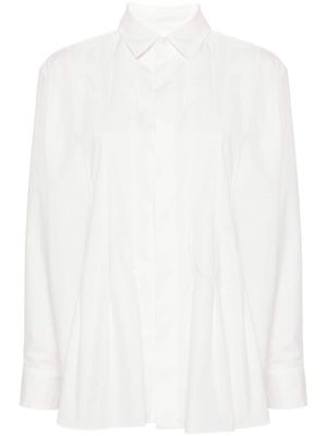 sacai pleat-detail poplin shirt - White