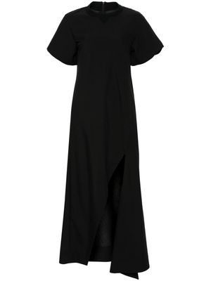 sacai puff-sleeve dress - Black