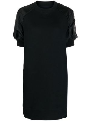 sacai puff-sleeve jumper dress - Black