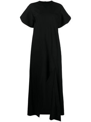 sacai puff-sleeve maxi dress - Black