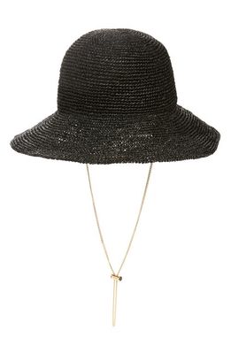 Sacai Raffia Sun Hat in Black