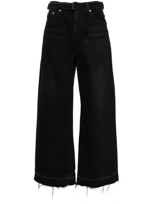 sacai raw-cut wide-leg jeans - Blue