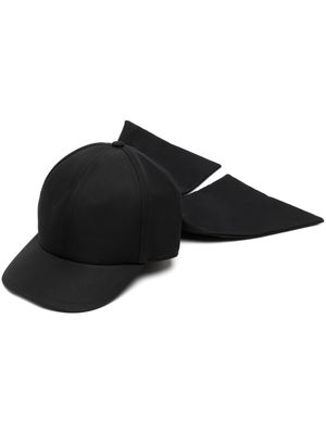 sacai rear bow cap - Black