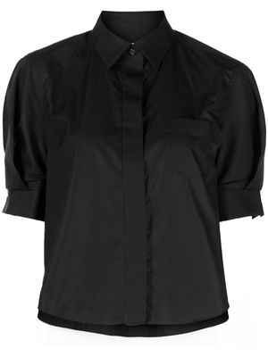 sacai short-sleeve cotton shirt - Black