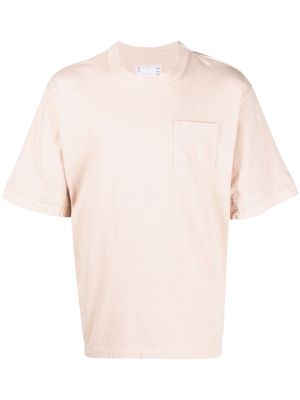 sacai short-sleeve cotton T-shirt - Pink