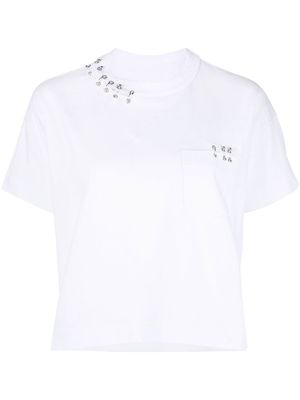 sacai short-sleeved cotton T-shirt - White