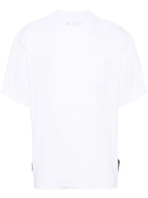 sacai side-slit cotton T-shirt - White