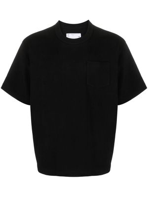 sacai side-slits cotton T-shirt - Black