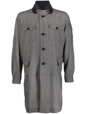 sacai single-breasted button-fastening coat - Grey