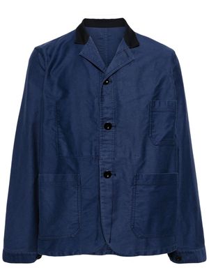 sacai single-breasted shirt jacket - Blue