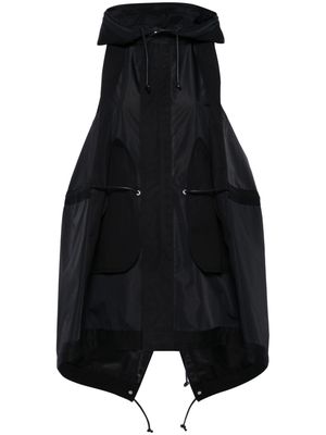 sacai sleeveless hooded gilet - Black