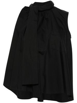 sacai sleeveless poplin blouse - Black