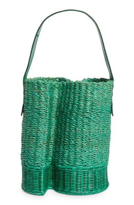 Sacai Small S-Basket Woven Raffia in Green