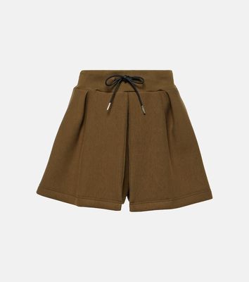 Sacai Sponge cotton-blend shorts