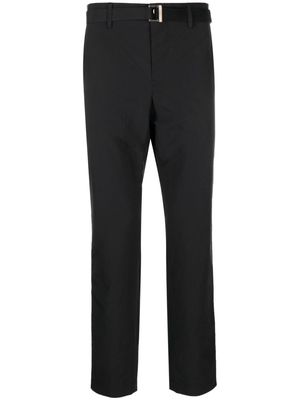 sacai straight-leg cotton trousers - Black