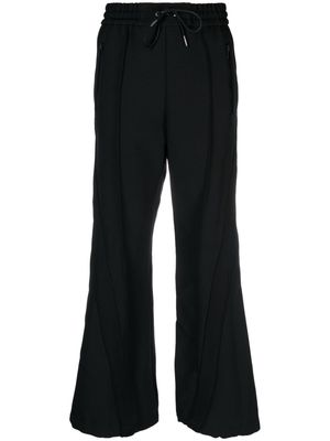 sacai stripe-detail straight-leg trousers - Black