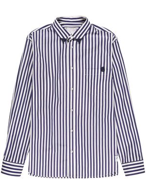 sacai striped button-up shirt - WHITE