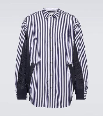Sacai Striped cotton-blend poplin shirt