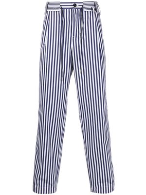 sacai striped straight-leg trousers - Blue