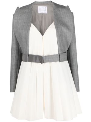 sacai Suiting Bonding layered blazer - White