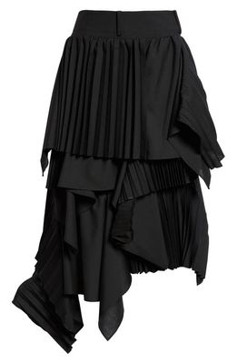 Sacai Suiting Mix Skirt in Black