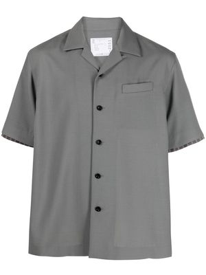 sacai Suiting short-sleeve shirt - Green