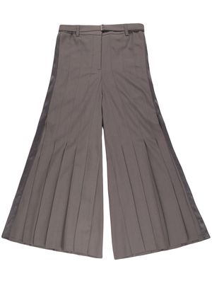 sacai Suting pleated wide-leg trousers - Grey