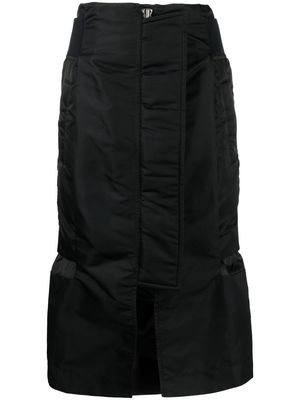 sacai technical cotton-blend skirt - Black