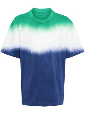 sacai tie-dye cotton T-shirt - Blue