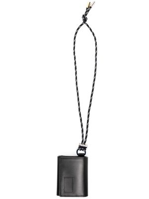 sacai tri-fold leather wallet - Black