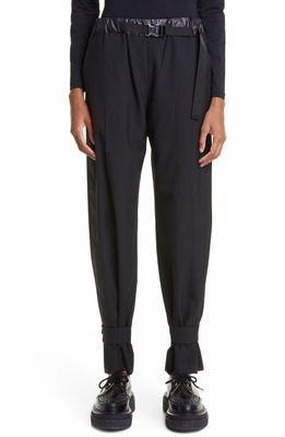 Sacai Women's Belted Cuff Suiting Pants in Black