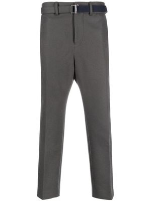 sacai wool tailored cropped trousers - Grey
