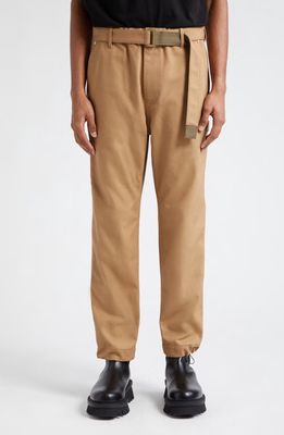 Sacai x Carhartt WIP Belted Cotton Canvas Pants in Beige