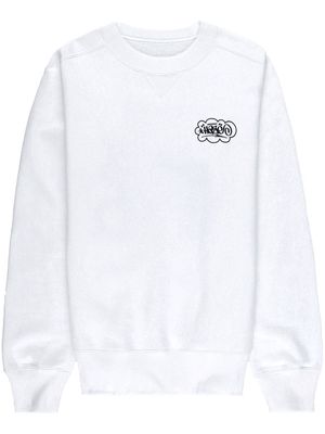 sacai x Eric Haze Onekindword-print sweatshirt - White