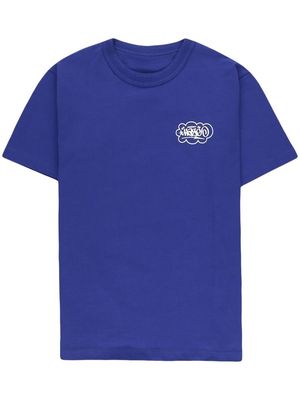 sacai x Eric Haze Onekindword-print T-shirt - Blue