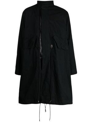sacai zip-up long-sleeve coat - Black