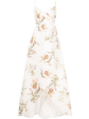 Sachin & Babi Abby floral-print gown - White