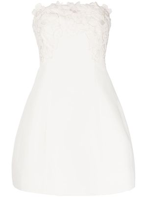Sachin & Babi Alana floral-appliqué mini dress - White