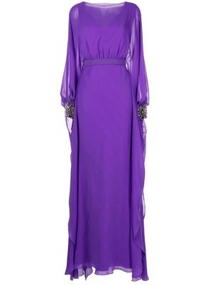 Sachin & Babi Aphrodite draped gown - Purple