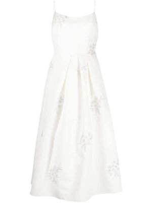 Sachin & Babi Audra floral-embroidered dress - White
