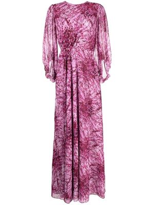Sachin & Babi Bianca floral-print gown - Purple