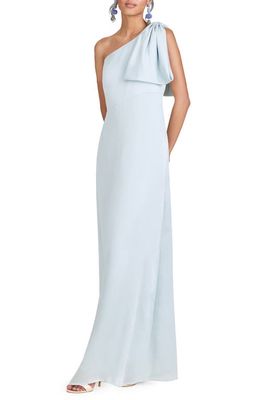 Sachin & Babi Chelsea One-Shoulder A-Line Gown in Ice Blue